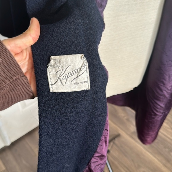 VINTAGE Kapmoor NY ILGWU union tag blue wool Swing coat ornate Asian buttons - Picture 16 of 16